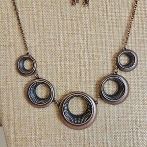 Paparazzi Solar Cycle Elegant Copper and Black Circle Necklace